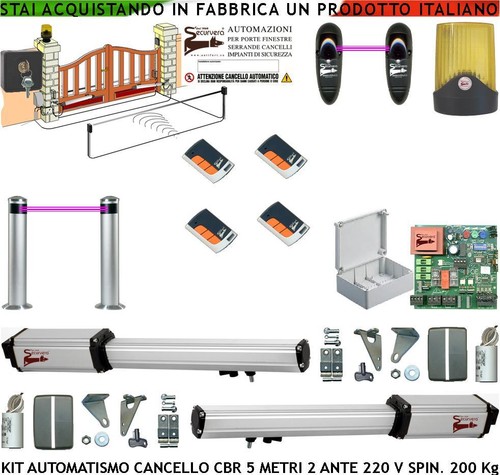 Cancello elettrico 2 ante - 5,