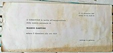 1967 INVITO MOSTRA MARCO GASTINI alla GALLERIA IL GIRASOLE VIA MARGUTTA ROMA 