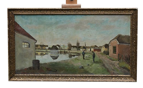 Olio tela firmato - firmato, theodor