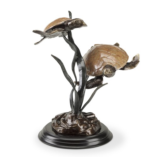 Scultura doppia tartaruga
