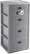 Cassettiera grigia 4 - grigia, a