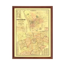 Vecchia mappa della contea di