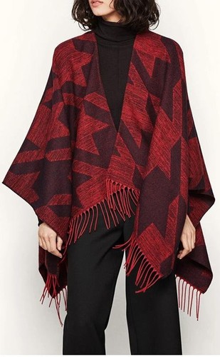 Poncho donna maje rosso - poncho,
