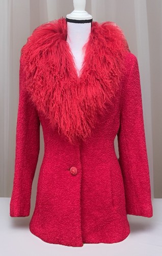 Cappotto lana rosso vintage