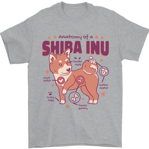 Shiba inu anatomia shirt - inu, t-shirt