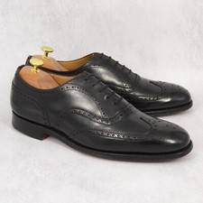UK 9 F - Church's Chetwynd Black Calf Oxford Brogue Shoes Scarpe Churchs
