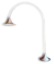 lampada ad arco da pavimento tulip anni 70 design