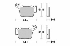 PASTIGLIE FRENO POSTERIORE SEMI SINT. KTM EXC 250 2T TPI INJECTION (P3582)