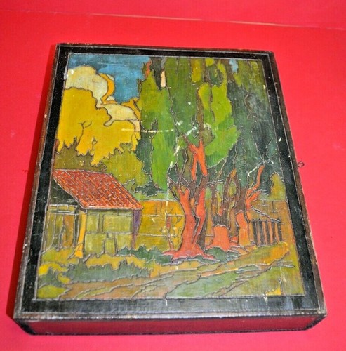 Antica rara scatola legno - antica, e