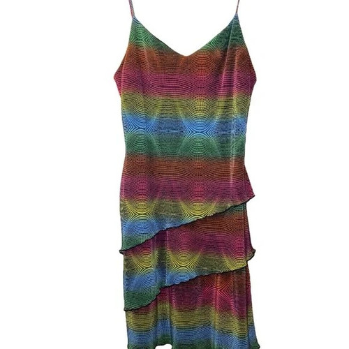 Abito slip arcobaleno vintage