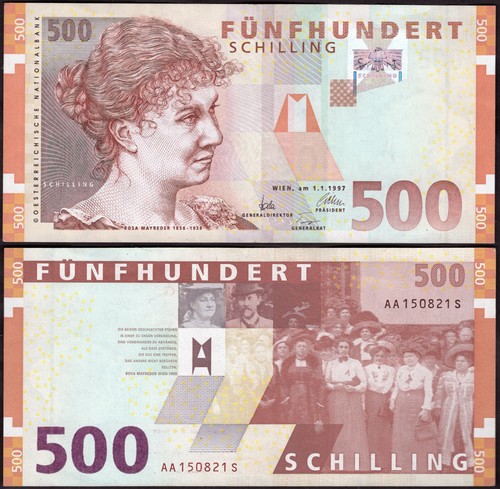 Austria 500 scellini - scellini, 1-1-1997