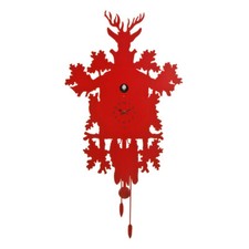 CUCU 373 rosso grande orologio da parete cucu' e pendolo Domeniconi Italy