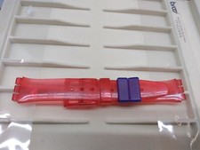 Cinturino plastica rosso/viola compatibile Swatch Originals Gent