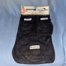 NUOVO VINTAGE 1995 Rollerblade Holder Nero Ginocchiere Borsa a Rete Bambini Bladegear LX 3 Set
