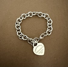 Autentico Bracciale Please Return To Tiffany & Co. New York Cuore Tag Link 7,5"