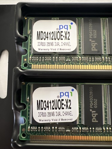 Pqi 256mb ddr333 dual - 256mb, channel