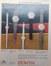 OROLOGI ZENITH - Rara Pubblicità originale d'epoca 1958 Mod. Vari