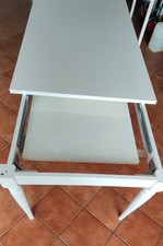 Set Tavolo 90x155 - 210 Bianco Shabby Chic + 4 Sedie Ecopelle Bianche