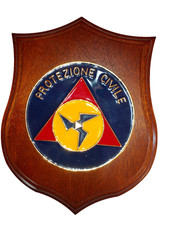 CREST PROTEZIONE CIVILE VINTAGE 23,3x18,3 cm