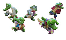 KINDER SORPRESE VINTAGE SET 5  COCCODRITTI/COCCOBULLI  SERIE 1992