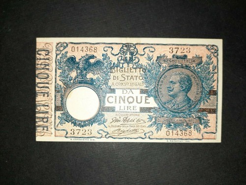 Lire biglietto stato 1914 - biglietto, di