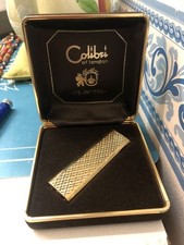 Accendino vintage Colibri of London dorato con custodia