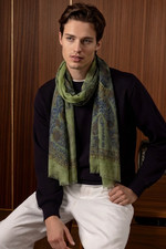 NWT FRANCO BASSI Green Paisley