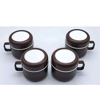 4 TAZZINE DA CAFFÈ TAZZA TERMICA THERMOS TAZZINA-ANNI 70'-ITALY DESIGN-VINTAGE