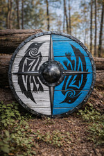 Scudo rotondo vichingo fatto a