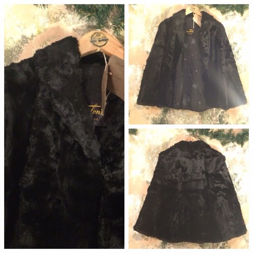 Cappotto pelliccia donna nero