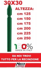 KIT 10 PZ PALETTI PALI A T FERRO PLASTIFICATO VERDE PALETTO RECINZIONE RETE