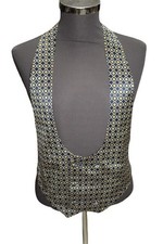 MODAITALIA gilet uomo 100% seta Made in Italy regolabile F84926