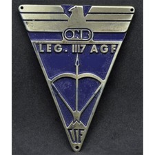 SCUDETTO DA BRACCIO LEG. 1117 AGF ONB - IN METALLO