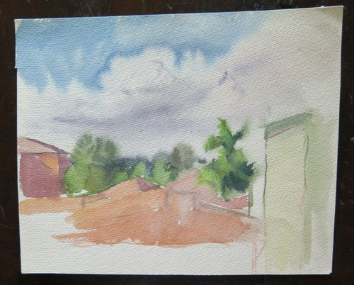 Dipinto acquerello carta - su,