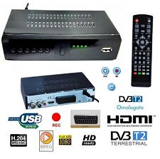 DECODER RICEVITORE DIGITALE TERRESTRE DVB-T2 TV SCART HDMI 1080P  