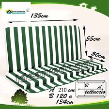 Cuscino per dondolo lastra 135 Cm 3 Posti Bianco/Verde