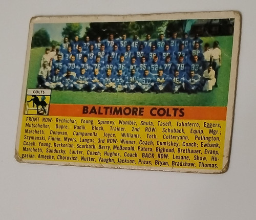 Topps 1956 baltimore - baltimore, colts
