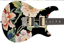 Guitar Skin Axe Wrap Ibanez Jem 77FP dissolvenza floreale e battipenna paletta #774