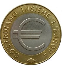 GETTONE COSTRUIAMO INSIEME L'EURO DALLA LIRA ALL'EURO