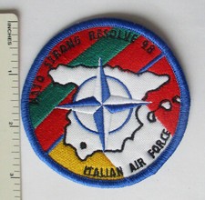 1998 OPERAZIONE NATO FORTE RISOLUZIONE AERONAUTICA ITALIANA PATCH Vintage Originale