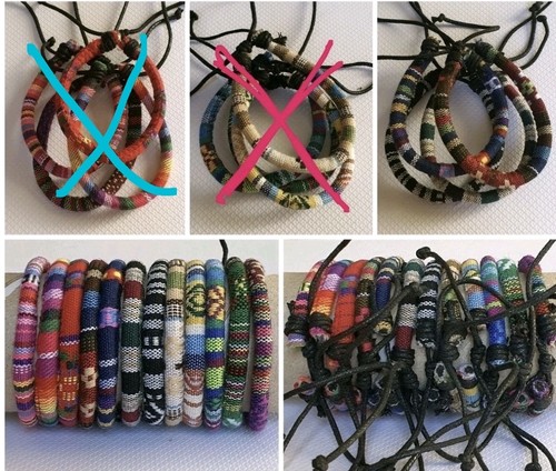 Bracciali tessuto misto - 4,