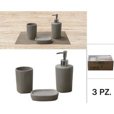 Set 3 Pezzi Accessori Bagno in