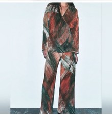 ZARA SET Pleated Kimono Wrap