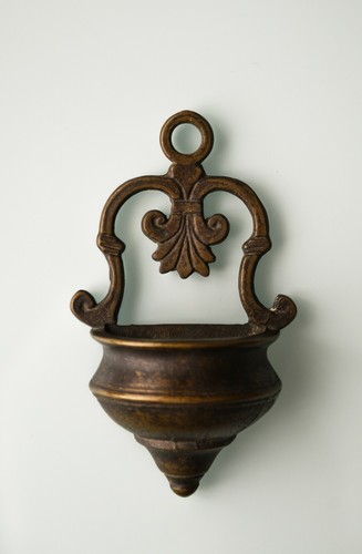 Acquasantiera bronzo - acquasantiera, in