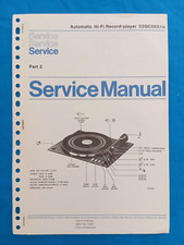 22GC022 Part 2 Giradischi Automatic HiFi PHILIPS SERVICE MANUAL ORIGINALE Schemi