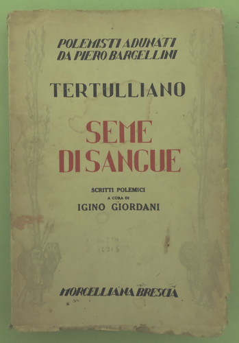 Tertulliano seme sangue - -, di