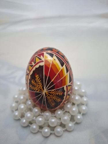 Uovo pysanka rumeno - rumeno,