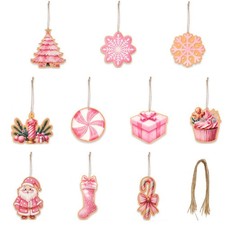 10pcs Christmas Wooden