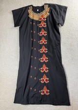 Abito caftano ricamato donna