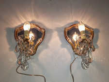Coppia applique d'epoca specchi Maria Teresa Old pair Sconces Ancien lustre